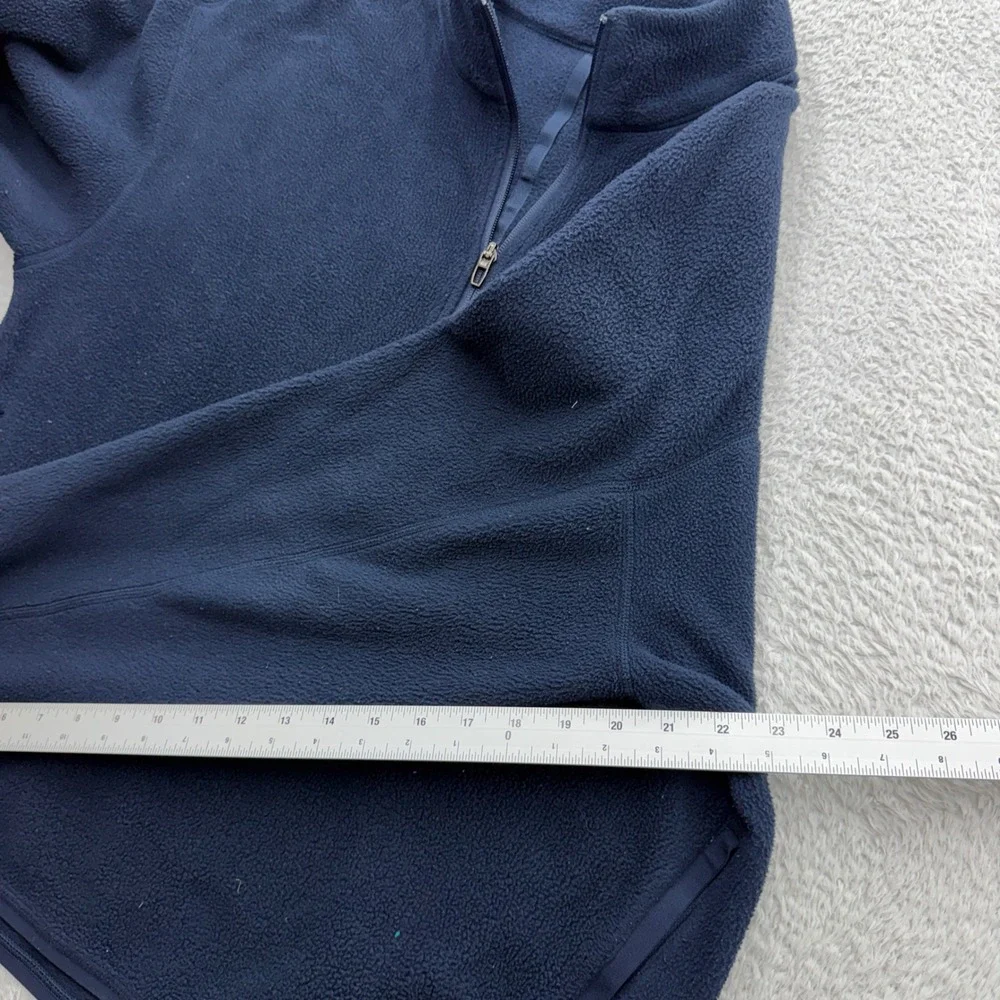 Lululemon Mens Oversized Fleece Half Zip Pullover Navy Blue LM3DTCS M